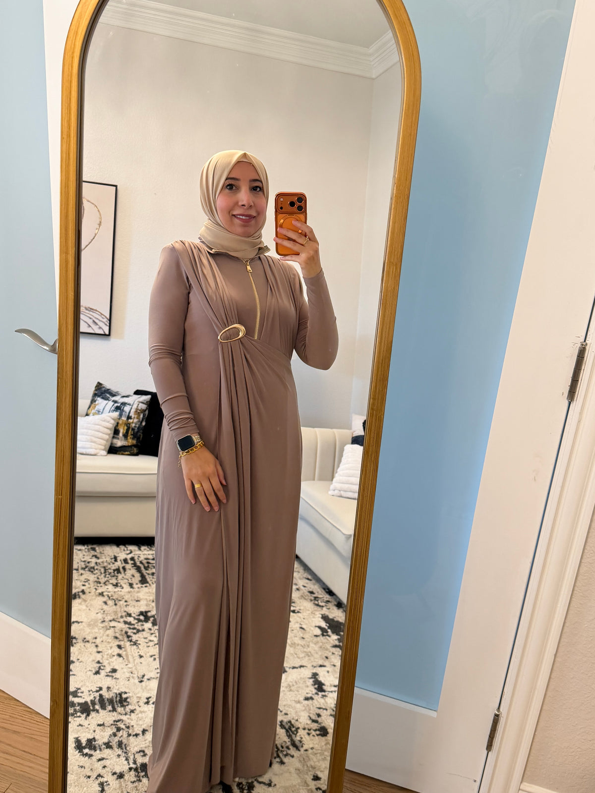 Elysian Front-Zip Pleated Evening Jumpsuit