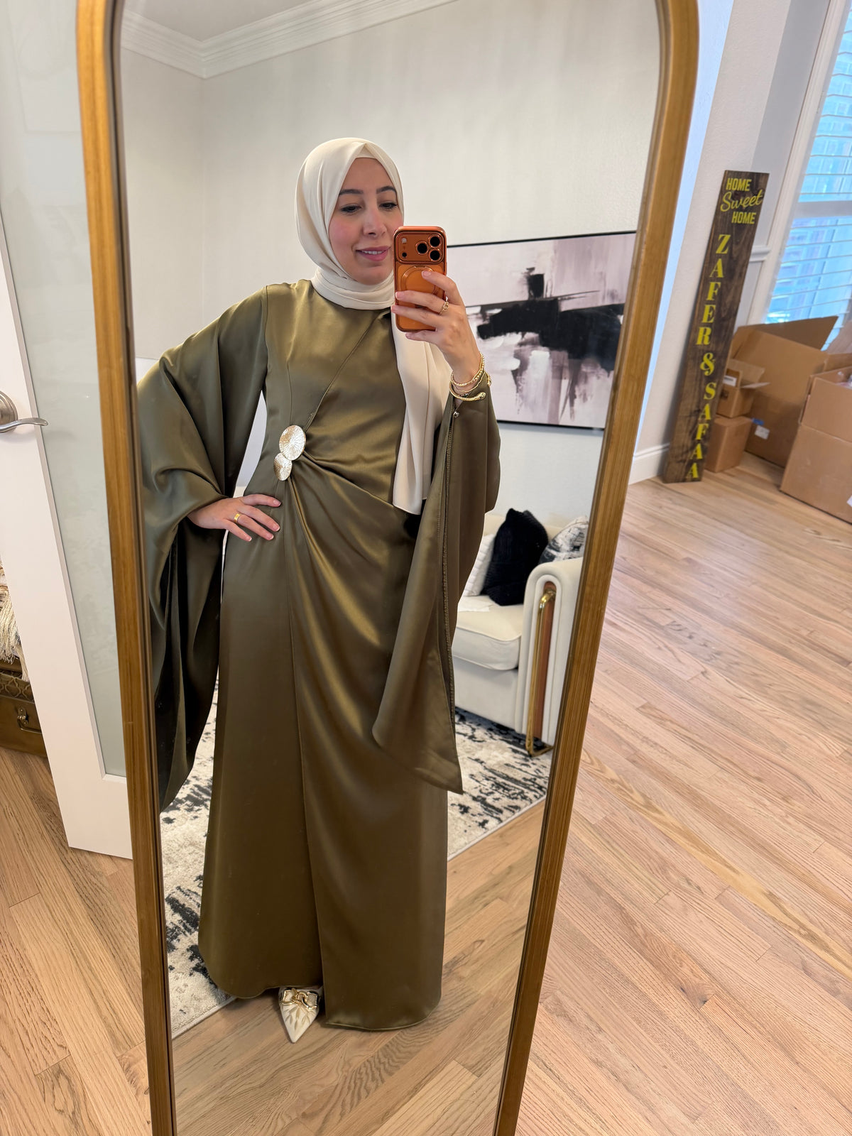 Mulberry Draped Cape Dress