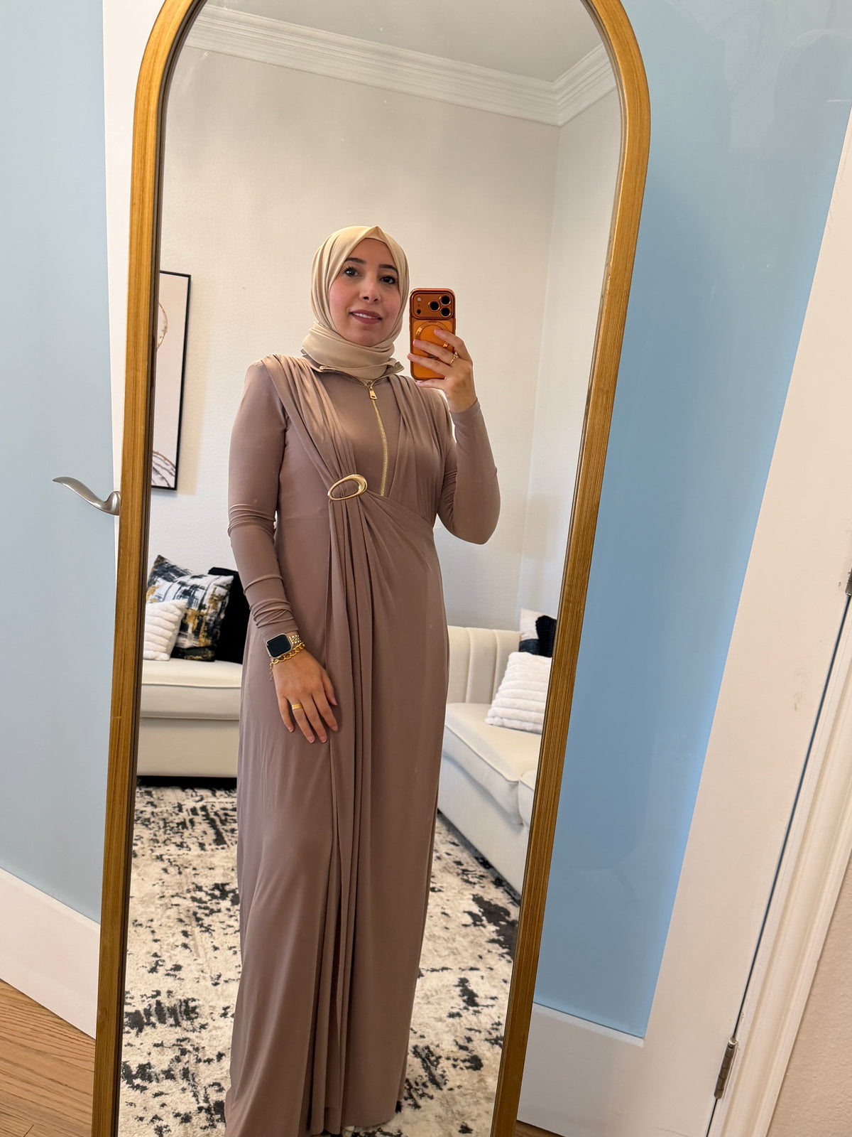 Elysian Front-Zip Pleated Evening Jumpsuit