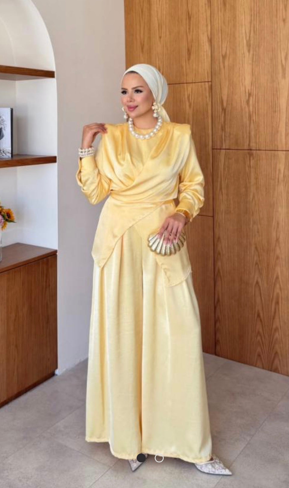 Royale Pleated Satin Set