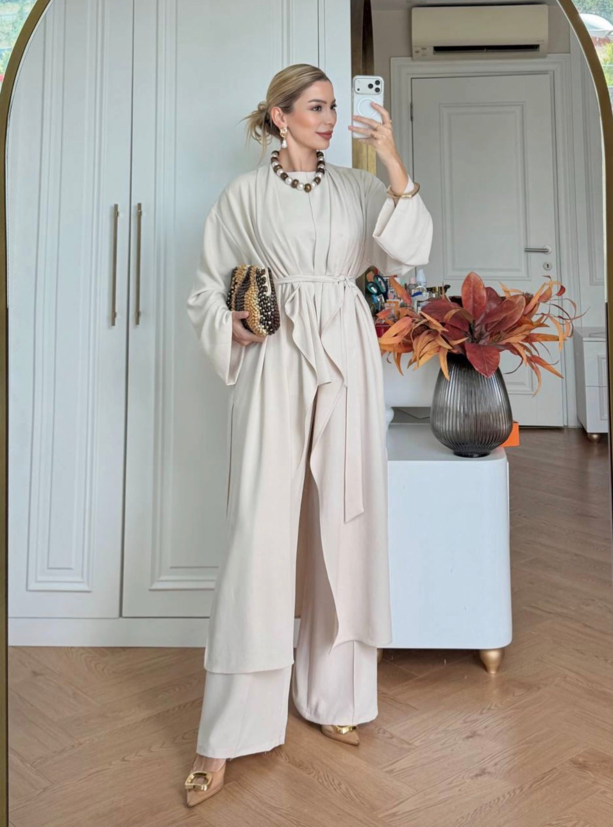 The Draped Kimono Suit