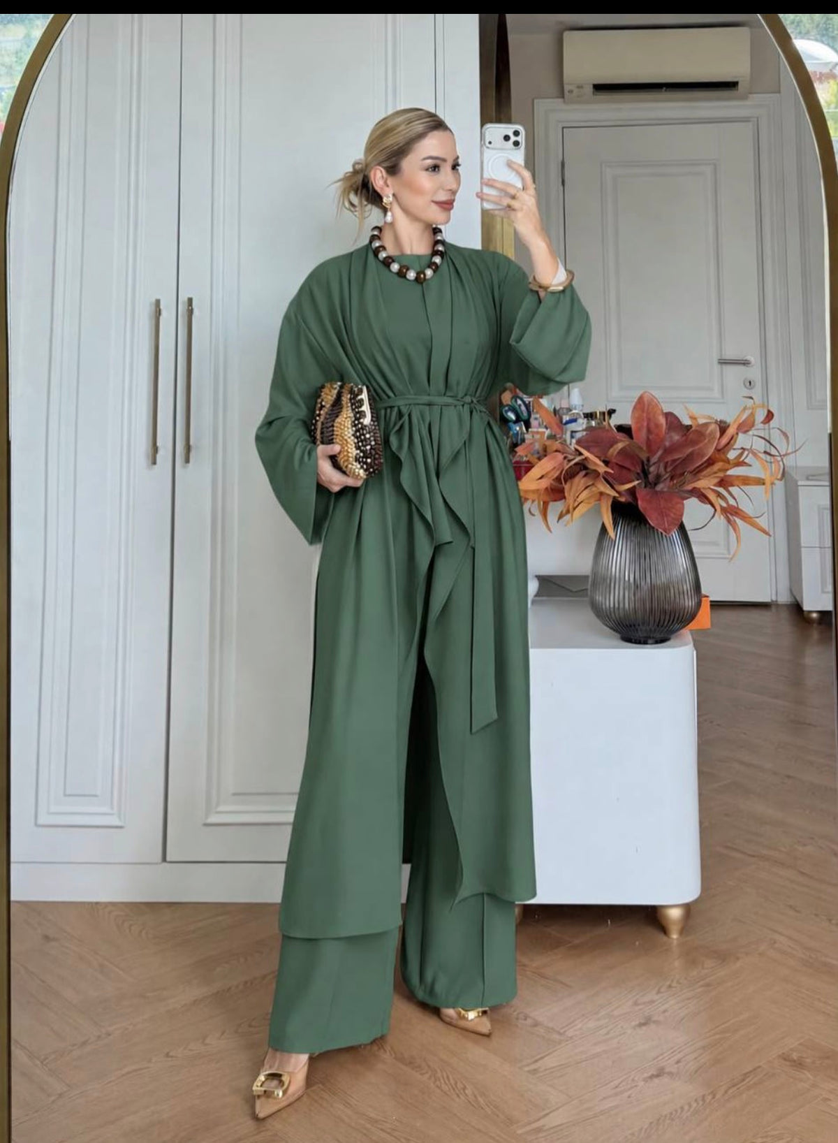 The Draped Kimono Suit