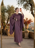 Mulberry Draped Cape Dress