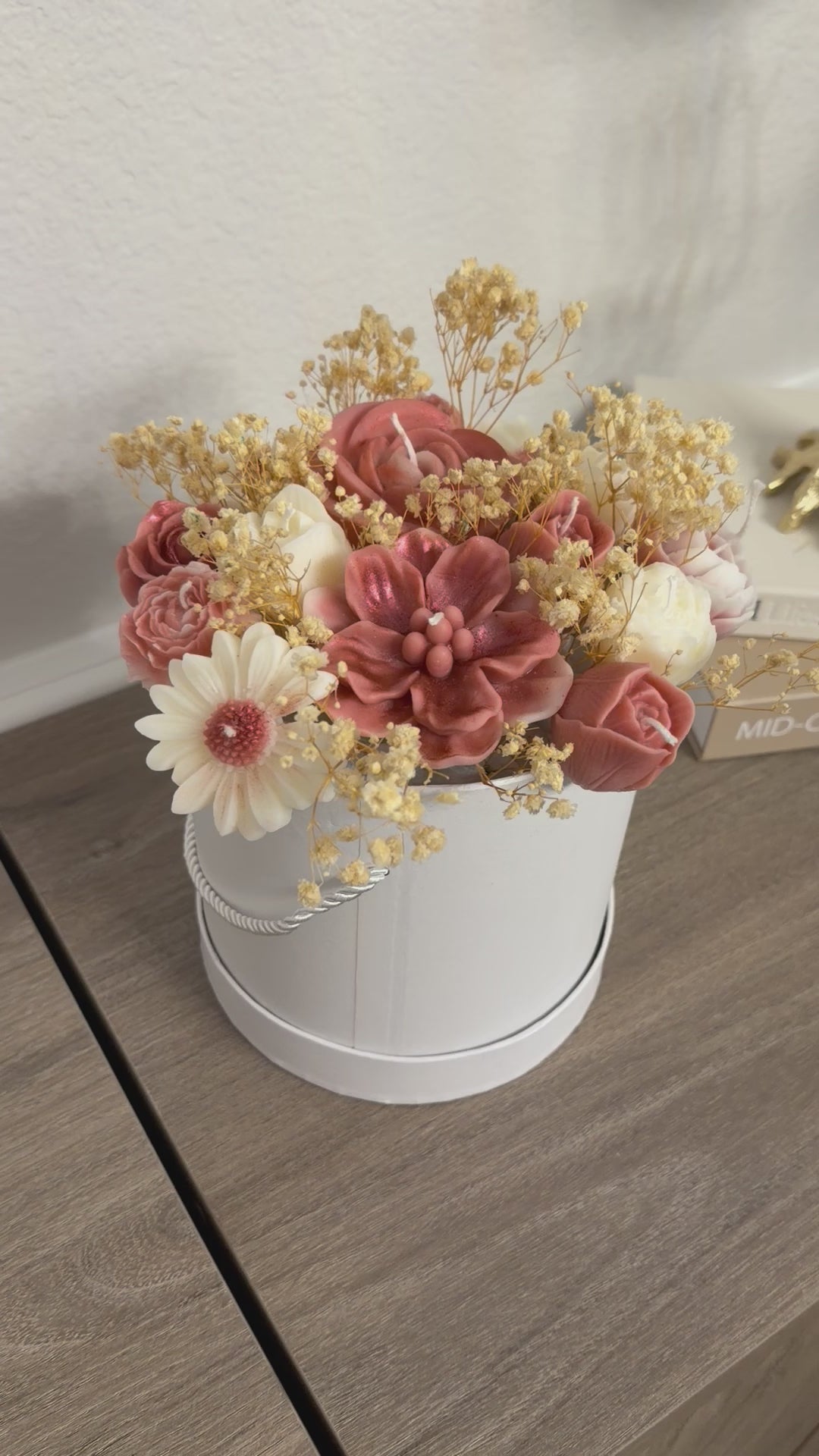 7.5 inch Round Candle Flower Bouquet